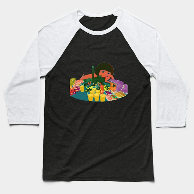 Contradictory Joy in Gelato Cities-Siena Baseball T-Shirt by huabuwan1